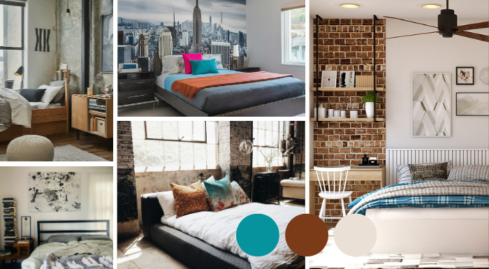 5 chambres de style industriel