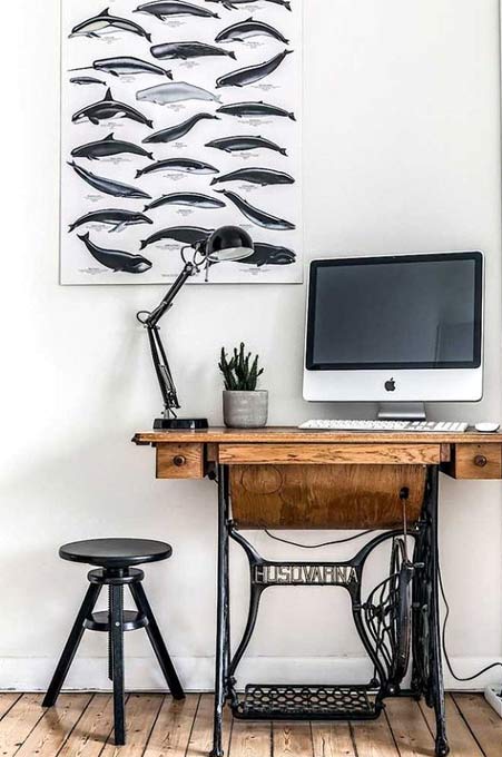 A repurposed sewing machine
