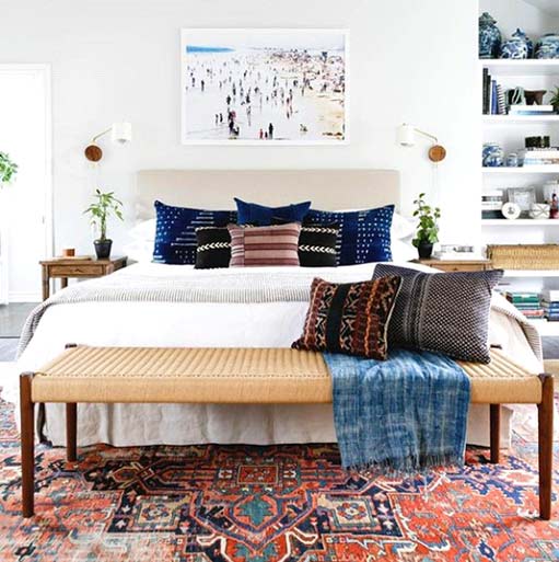 Chambre à coucher avec accessoires méditerranéen