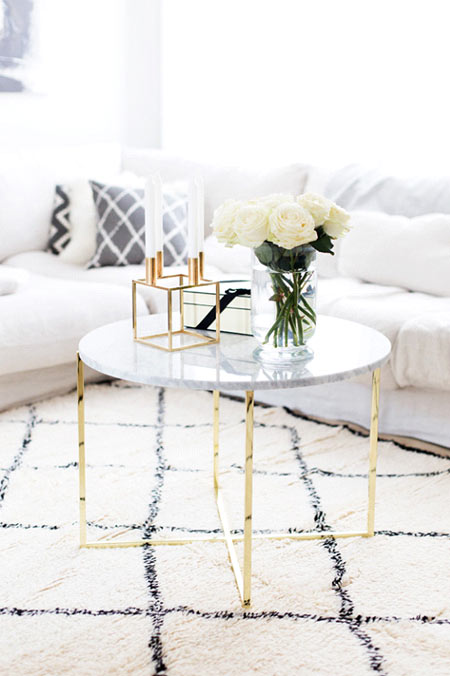Table basse en marbre