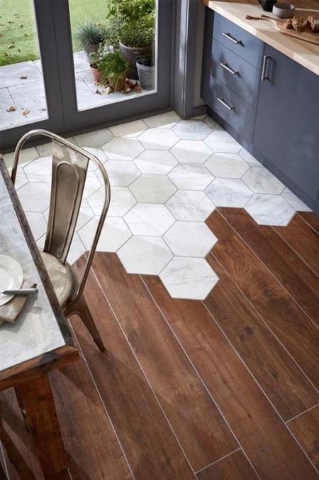 Plancher tuile de marbre