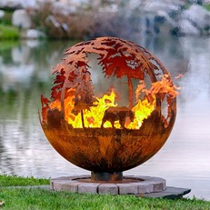 Outdoor Globe Fireplace