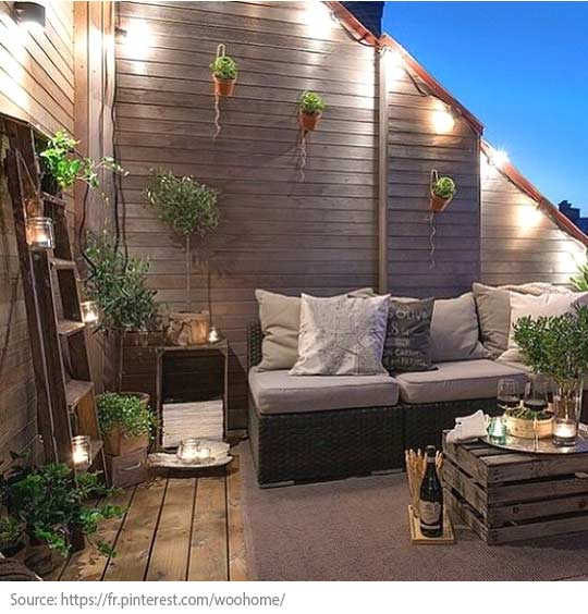 Comment bien aménager balcons et terrasses? - Pensez à l'éclairage