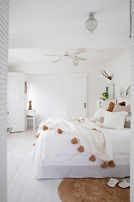 Chambre à coucher dans les tons de blancs