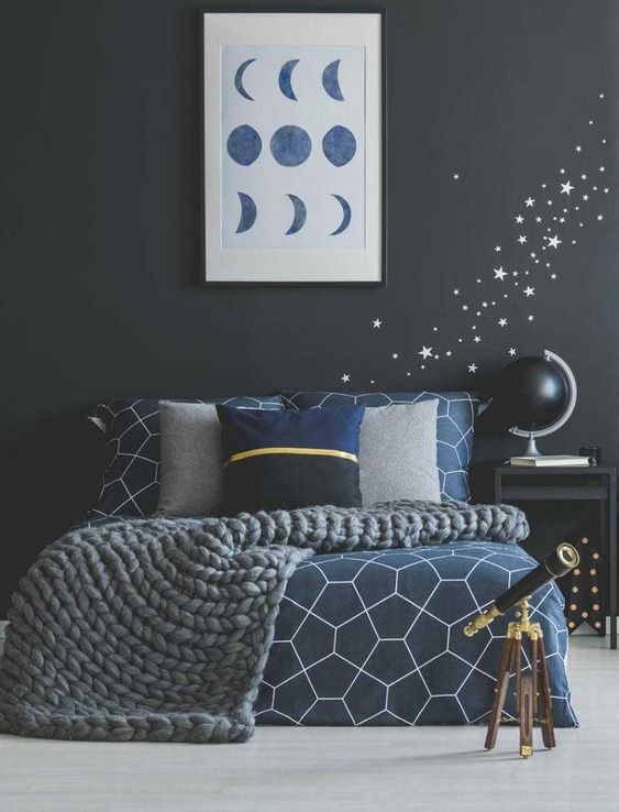 Cosmos-inspired bedroom