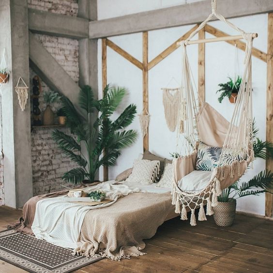 Boho-inspired bedroom