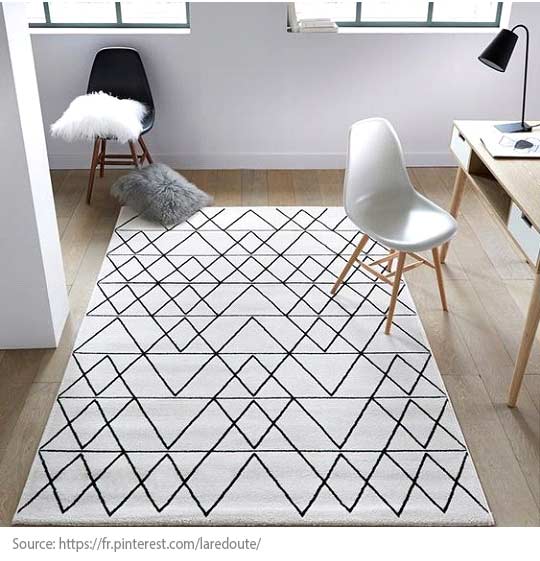 Tendances déco : 10 objets indispensables! - Le tapis graphique