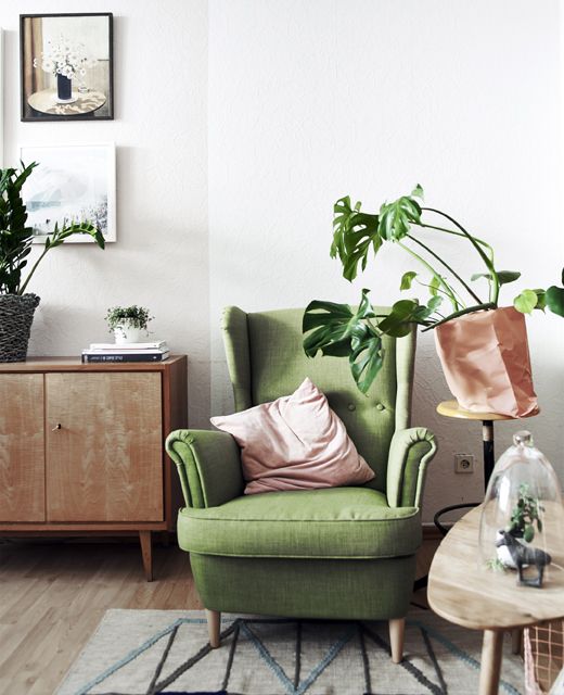 Green armchair