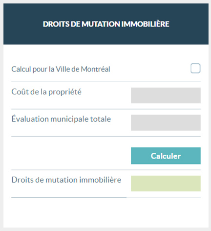 Droits de mutation immobilière - Centris.ca