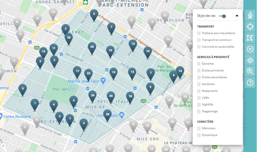 Savezvous comment chercher une propriété par carte dans Centris.ca? Centris.ca